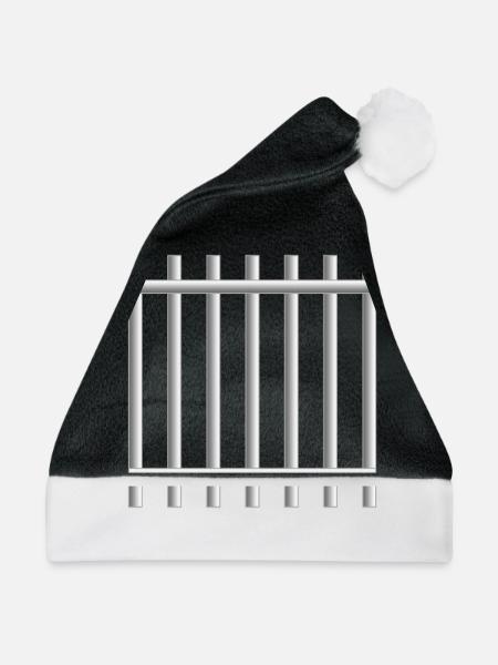 Gefängnis Schlüssel - Weihnachtsmütze - Schwarz/Weiß