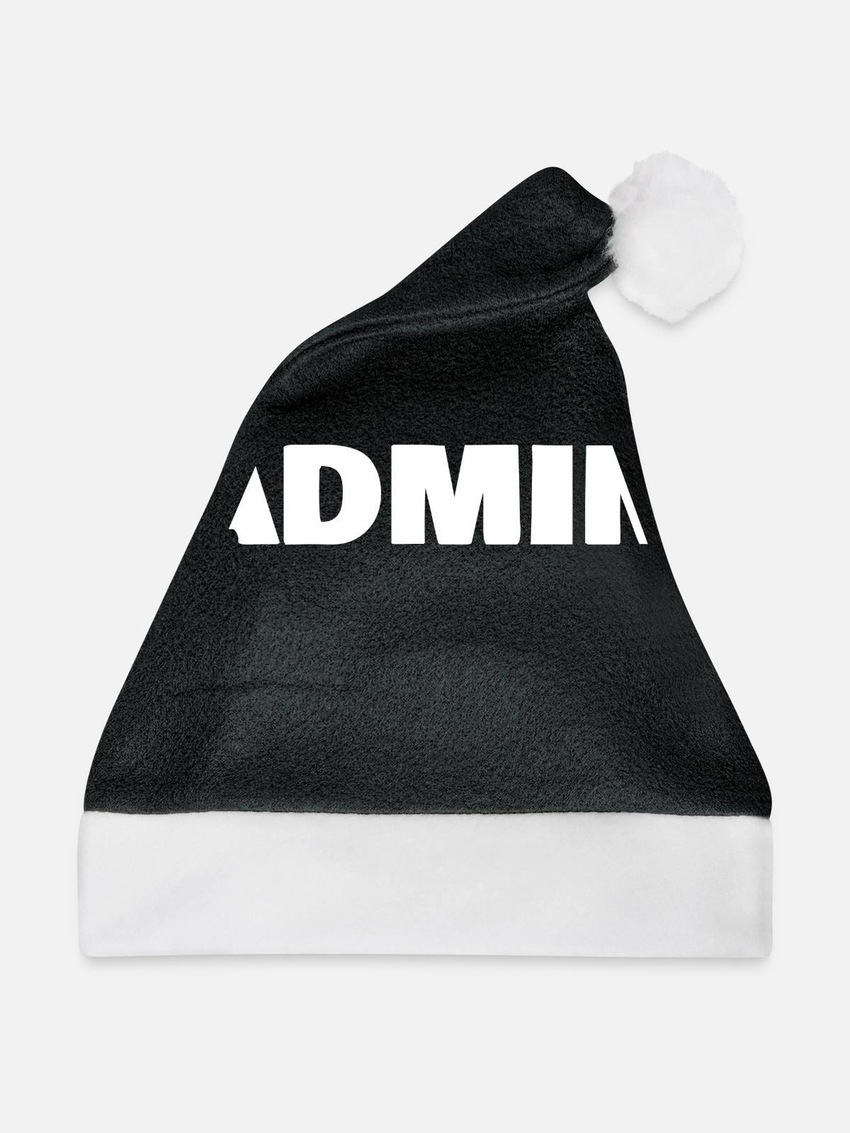 Admin - Weihnachtsmütze - Schwarz/Weiß - Vorne