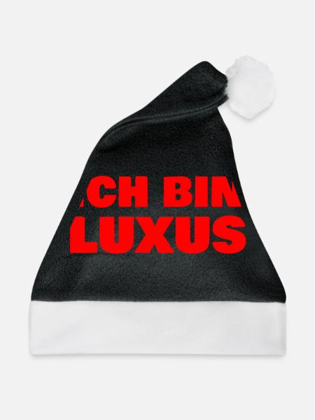 Ich bin Luxus - Weihnachtsmütze - Schwarz/Weiß - Vorne