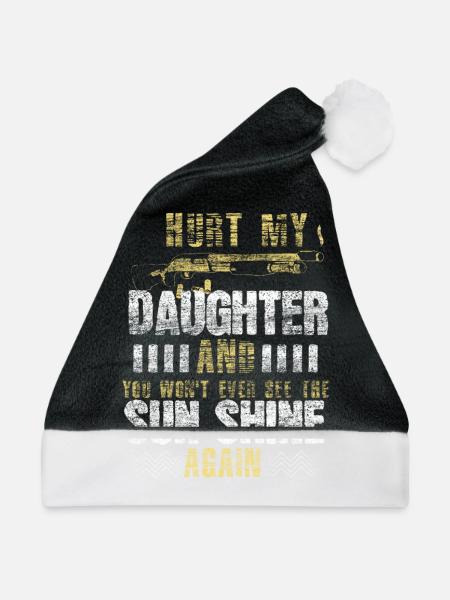 Tochter Vater Geschenk - Weihnachtsmütze - Schwarz/Weiß