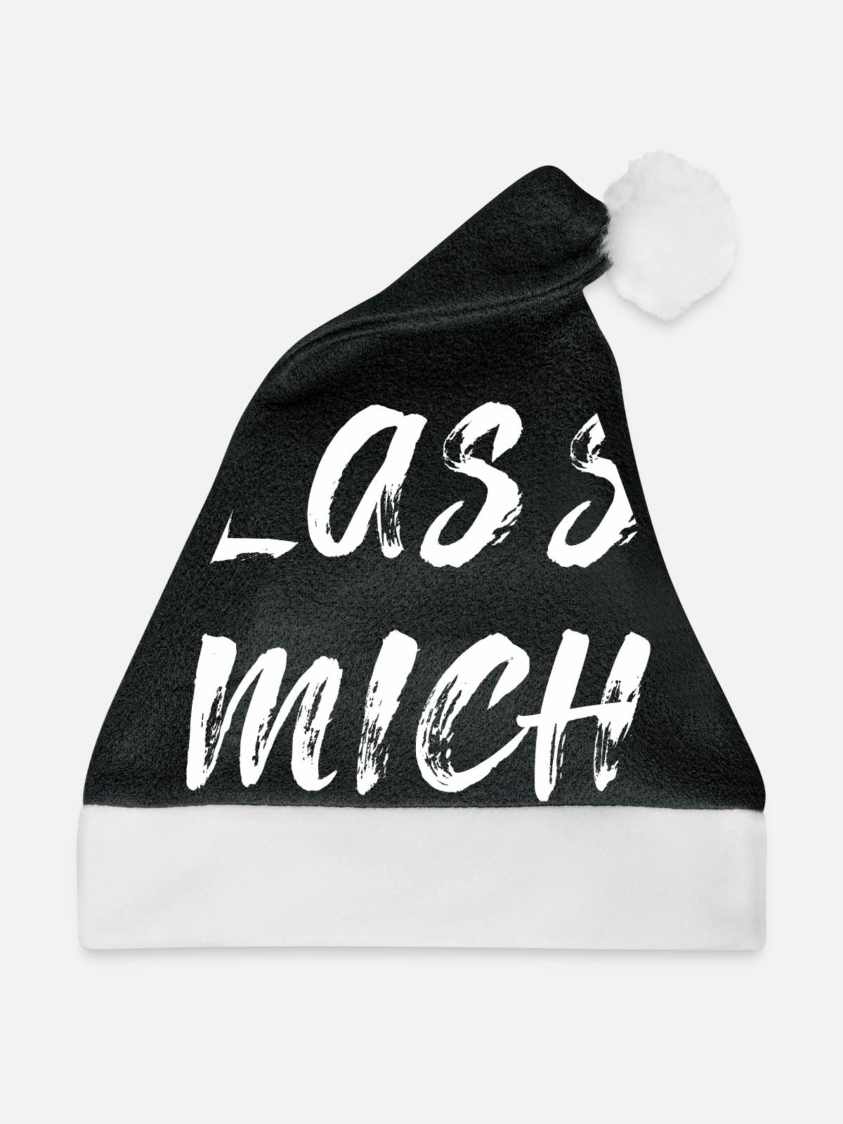 Lass mich - Weihnachtsmütze - Schwarz/Weiß - Vorne