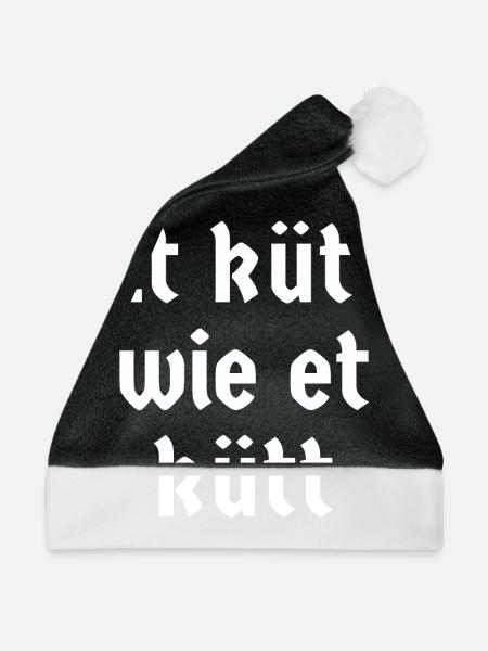 Et kütt wie et kütt - Weihnachtsmütze - Schwarz/Weiß - Vorne