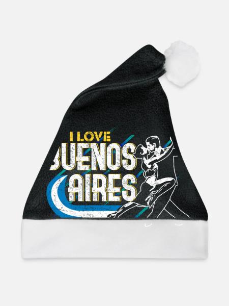 Argentinen Buenos Aires - Weihnachtsmütze - Schwarz/Weiß - Vorne