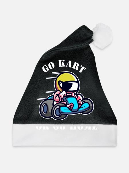 Go Kart or go home - Weihnachtsmütze - Schwarz/Weiß