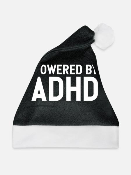 ADHS angetrieben - Weihnachtsmütze - Schwarz/Weiß - Vorne