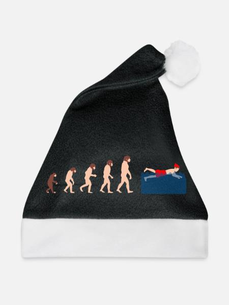 Evolution Winter Schwimmen Lustige Geschenkidee - Weihnachtsmütze - Schwarz/Weiß
