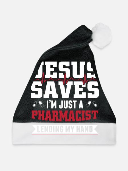 Apotheker - Weihnachtsmütze - Schwarz/Weiß
