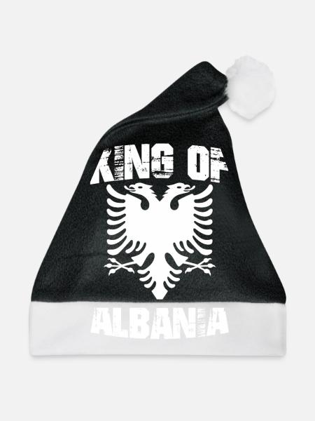 Albanien - Weihnachtsmütze - Schwarz/Weiß - Vorne