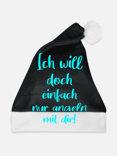 Angel Spruch - Weihnachtsmütze - Schwarz/Weiß