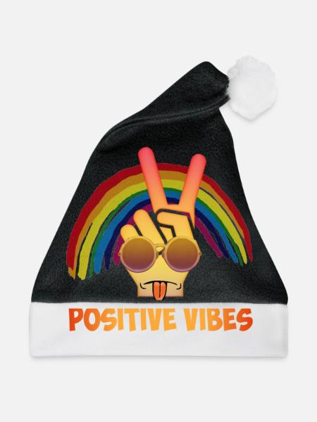 Positive Schwingungen - Weihnachtsmütze - Schwarz/Weiß