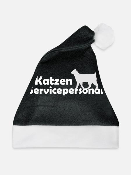 Katzen Personal - Weihnachtsmütze - Schwarz/Weiß
