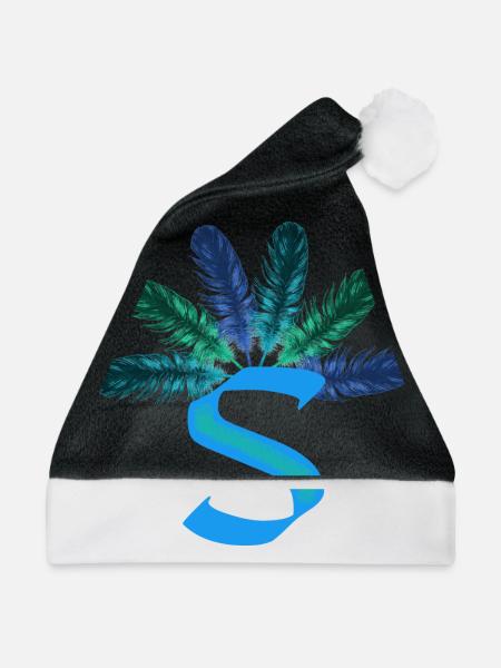 6 federn s - Weihnachtsmütze - Schwarz/Weiß