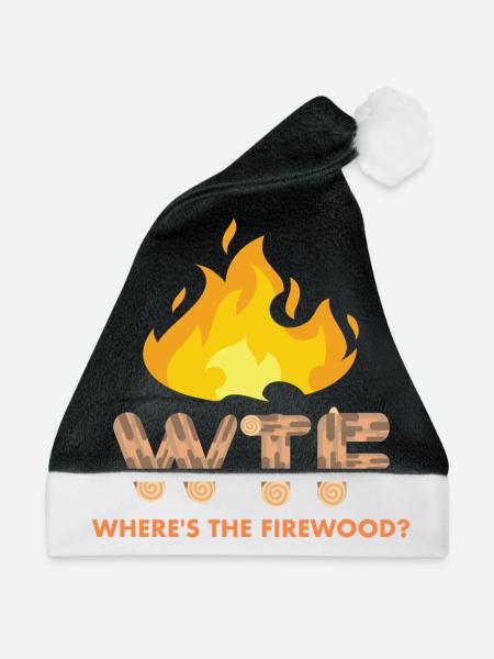 Where's The Firewood - Weihnachtsmütze - Schwarz/Weiß