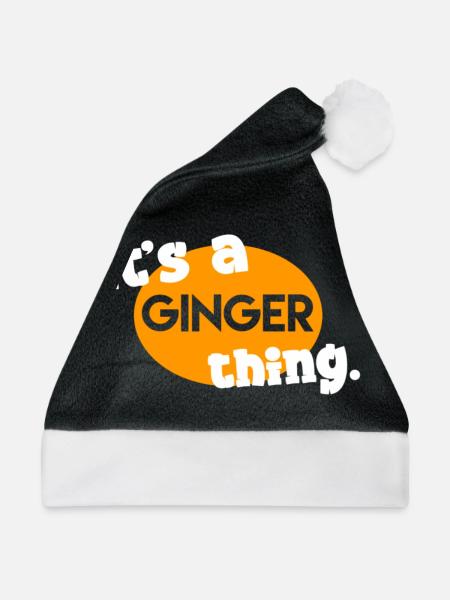 Es ist eine Ingwer-Sache. - Weihnachtsmütze - Schwarz/Weiß - Vorne
