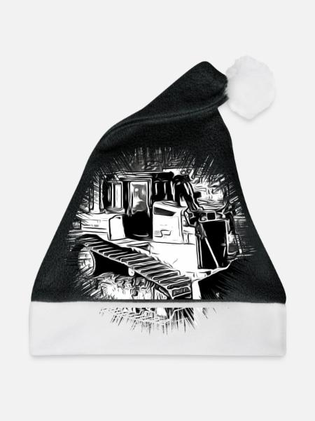 Planierraupe - Weihnachtsmütze - Schwarz/Weiß