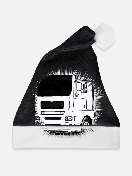 Lastwagen - Weihnachtsmütze - Schwarz/Weiß