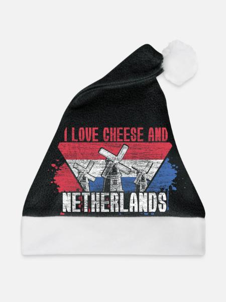 Niederlande Wappen Geschenkidee - Weihnachtsmütze - Schwarz/Weiß