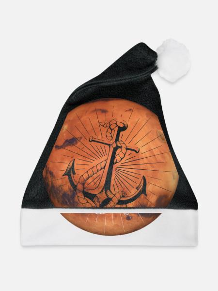 Crazy Mars - Anker - Weihnachtsmütze - Schwarz/Weiß