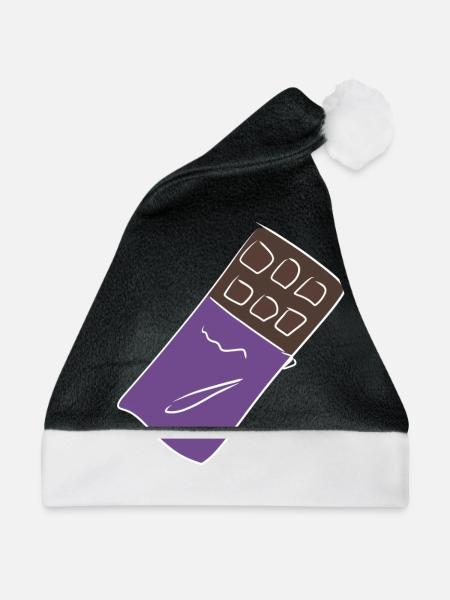 schokolade schoko - Weihnachtsmütze - Schwarz/Weiß - Vorne