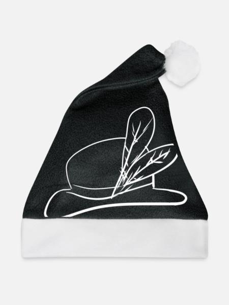 hut feder - Weihnachtsmütze - Schwarz/Weiß