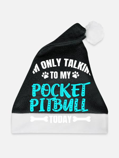 Pocket Pitbull - Weihnachtsmütze - Schwarz/Weiß