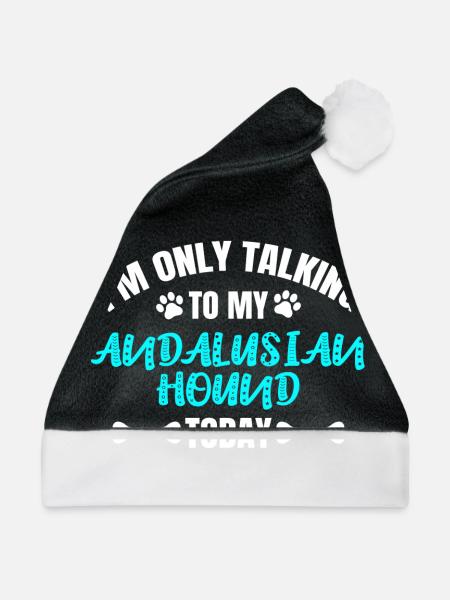 Andalusian Hound - Weihnachtsmütze - Schwarz/Weiß