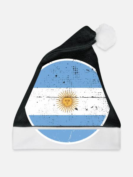 Argentinien Argentinische Flagge Argentinier - Weihnachtsmütze - Schwarz/Weiß
