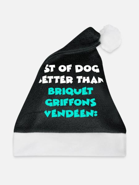Briquet Griffons Vendeen - Weihnachtsmütze - Schwarz/Weiß