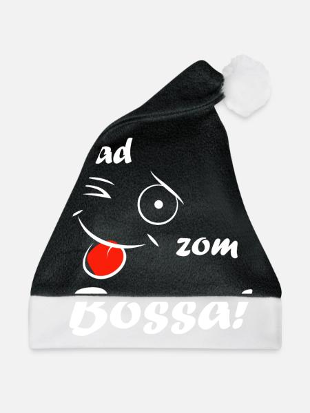Grad zom Bossa! - white - Weihnachtsmütze - Schwarz/Weiß