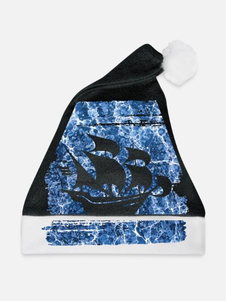 segelschiff e 206 - Weihnachtsmütze - Schwarz/Weiß