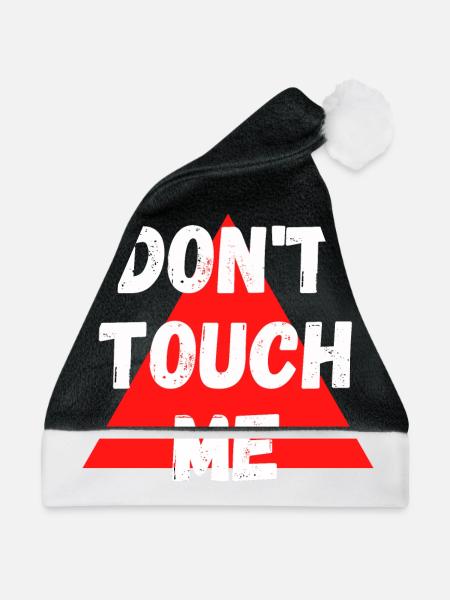 Don't touch me - Weihnachtsmütze - Schwarz/Weiß - Vorne