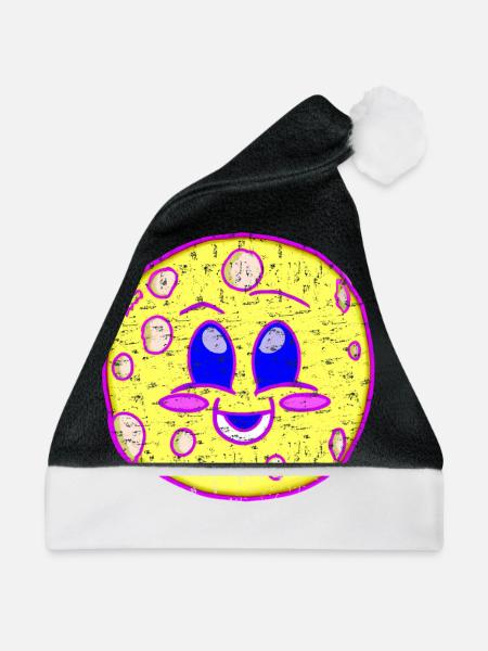 Ugly Mond Kawaii - Weihnachtsmütze - Schwarz/Weiß - Vorne