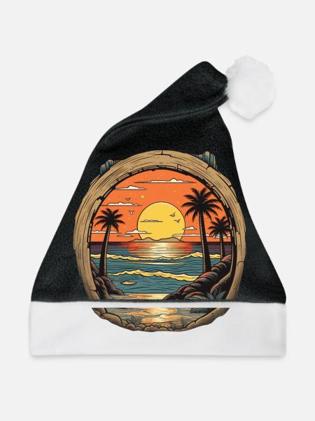 Strand - Weihnachtsmütze - Schwarz/Weiß