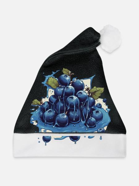 Blaubeere - Weihnachtsmütze - Schwarz/Weiß