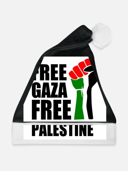 Free gaza Free palestine - Weihnachtsmütze - Schwarz/Weiß - Vorne