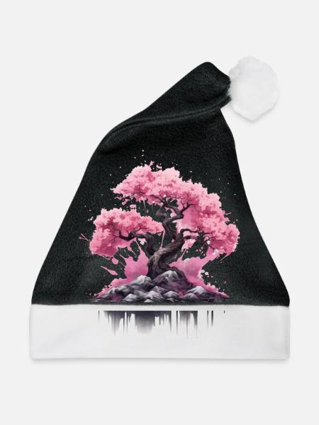 cherry blossom tree Kirschblüte - Weihnachtsmütze - Schwarz/Weiß