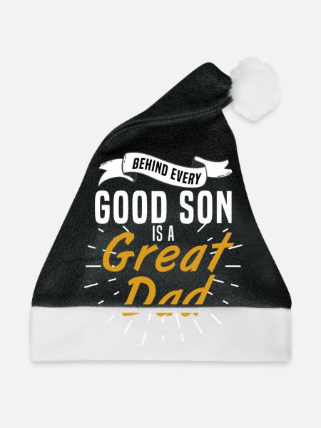 great dad - Weihnachtsmütze - Schwarz/Weiß - Vorne