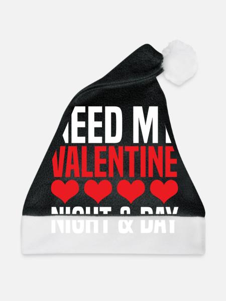 valentine - Weihnachtsmütze - Schwarz/Weiß