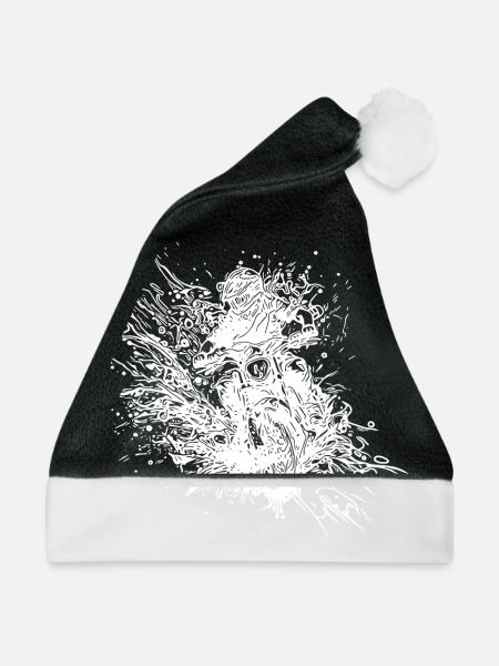 Motorradfahrer Geländefahrt - Weihnachtsmütze - Schwarz/Weiß