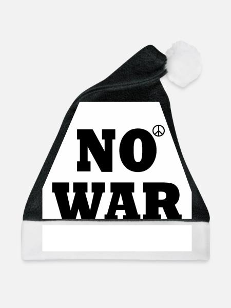No war - Weihnachtsmütze - Schwarz/Weiß