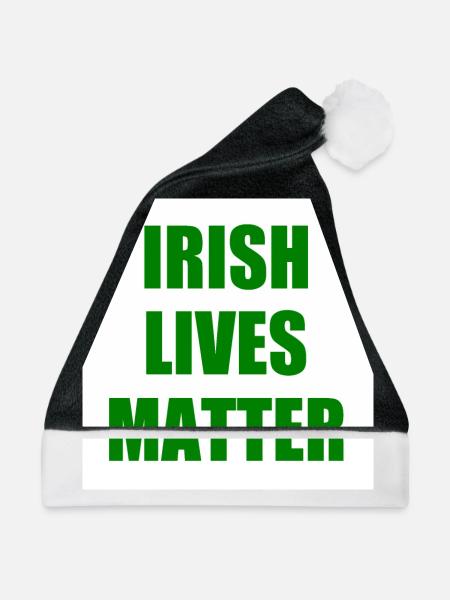 irish lives matter - Weihnachtsmütze - Schwarz/Weiß - Vorne