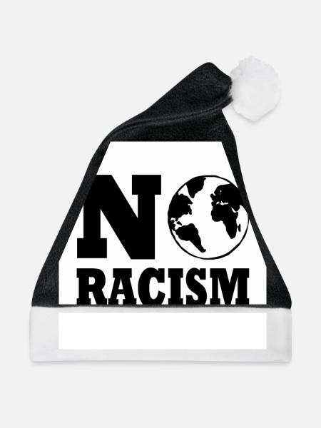No racism - Weihnachtsmütze - Schwarz/Weiß