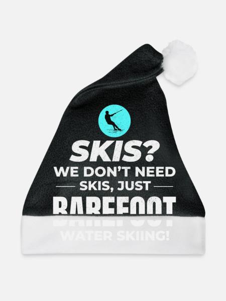 Barfuß Wasserski Extremsport Barfuß - Weihnachtsmütze - Schwarz/Weiß - Vorne