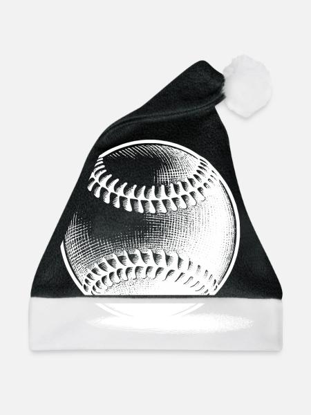 Vintager Baseball für Trainer und Spieler - Weihnachtsmütze - Schwarz/Weiß - Vorne