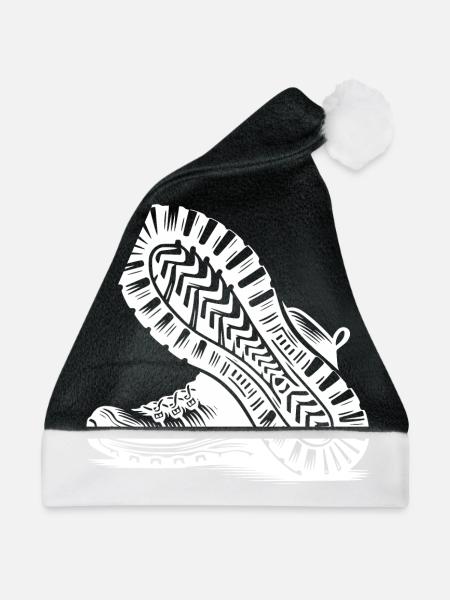 Wanderstiefel mit tiefem Profil - Weihnachtsmütze - Schwarz/Weiß - Vorne