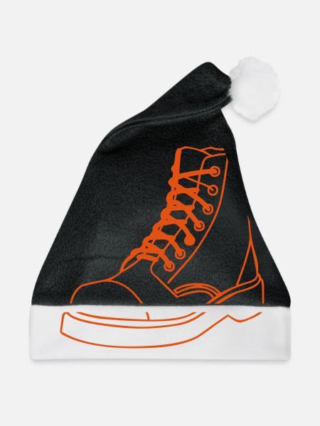Stiefel - Weihnachtsmütze - Schwarz/Weiß