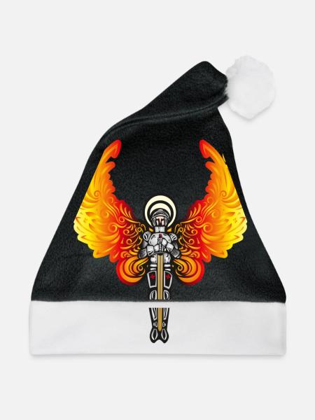 Feuer Engel - Weihnachtsmütze - Schwarz/Weiß