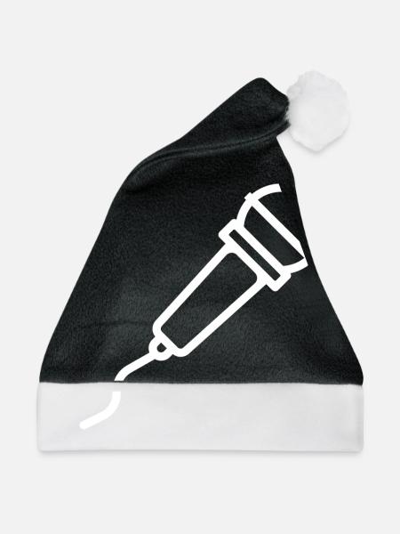 Mikrofon - Weihnachtsmütze - Schwarz/Weiß