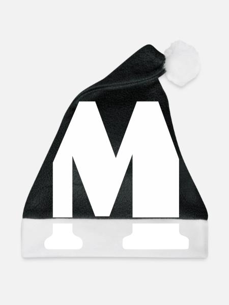 M - Weihnachtsmütze - Schwarz/Weiß - Vorne