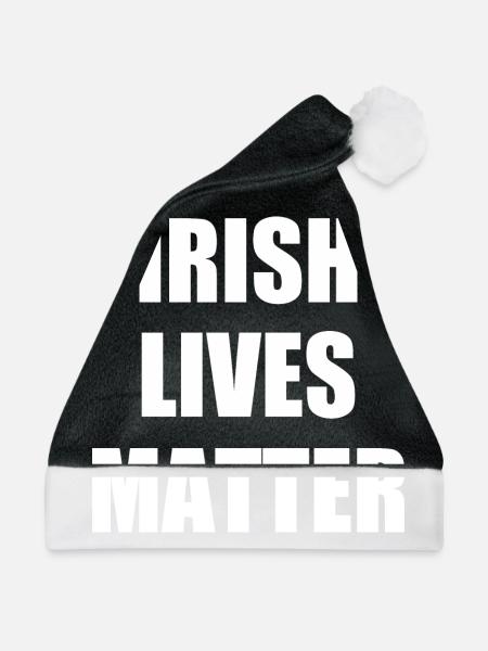 Irish lives matter - Weihnachtsmütze - Schwarz/Weiß - Vorne